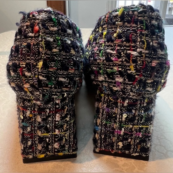 Elegant Multicolor Tweed Heels - Picture 5 of 16